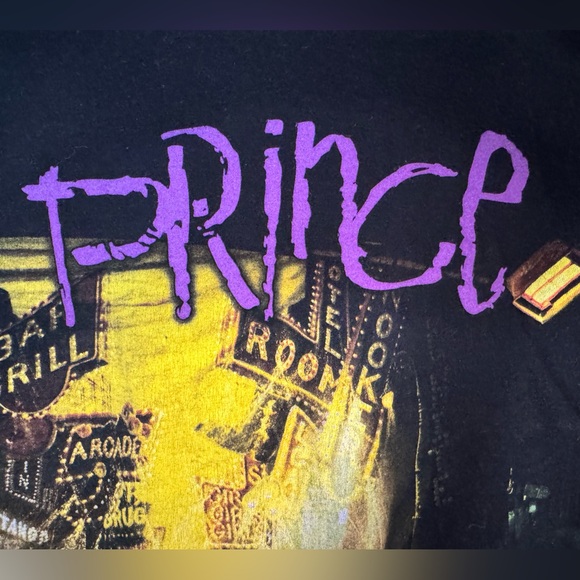 Original Official Vintage Prince Sign o’ the Times Black Tee Sz. Medium Unisex - Picture 3 of 5